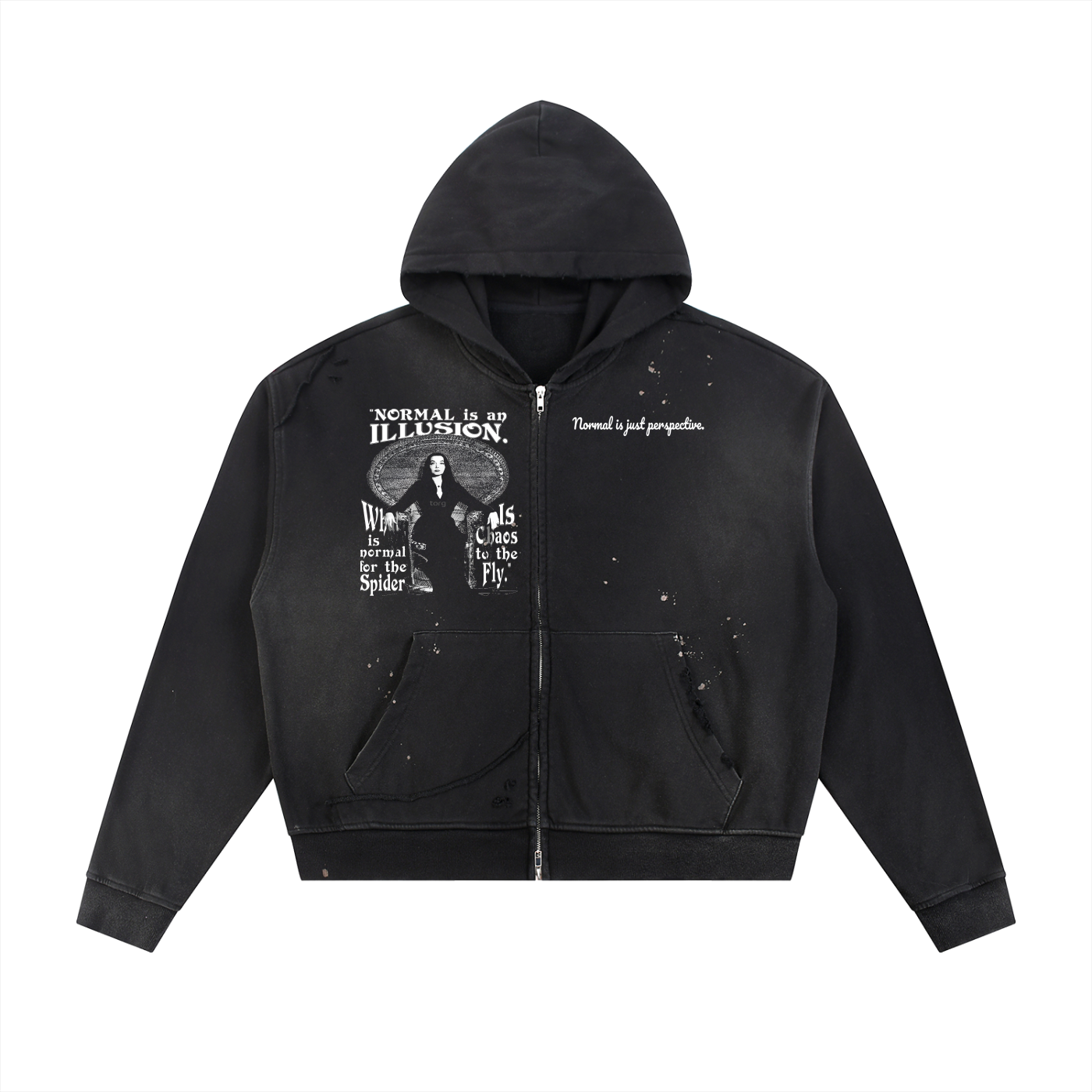 Be Normal Zip up Hoodie