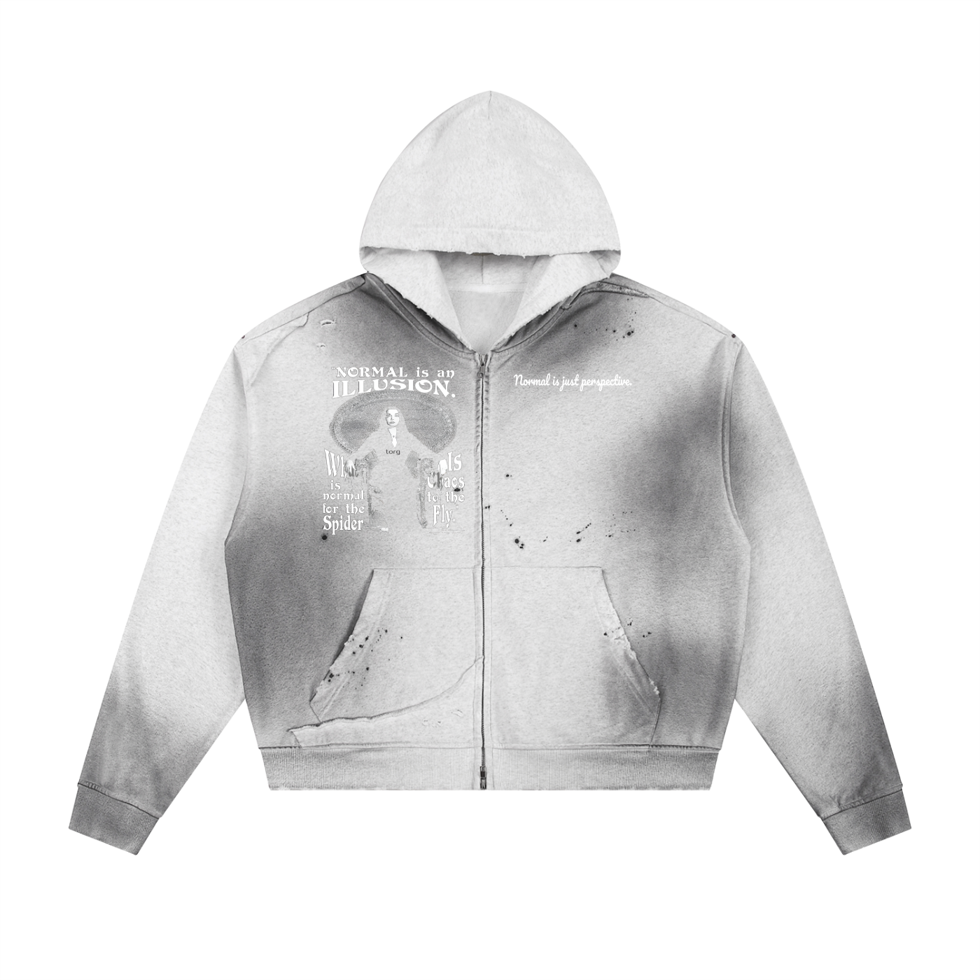 Be Normal Zip up Hoodie