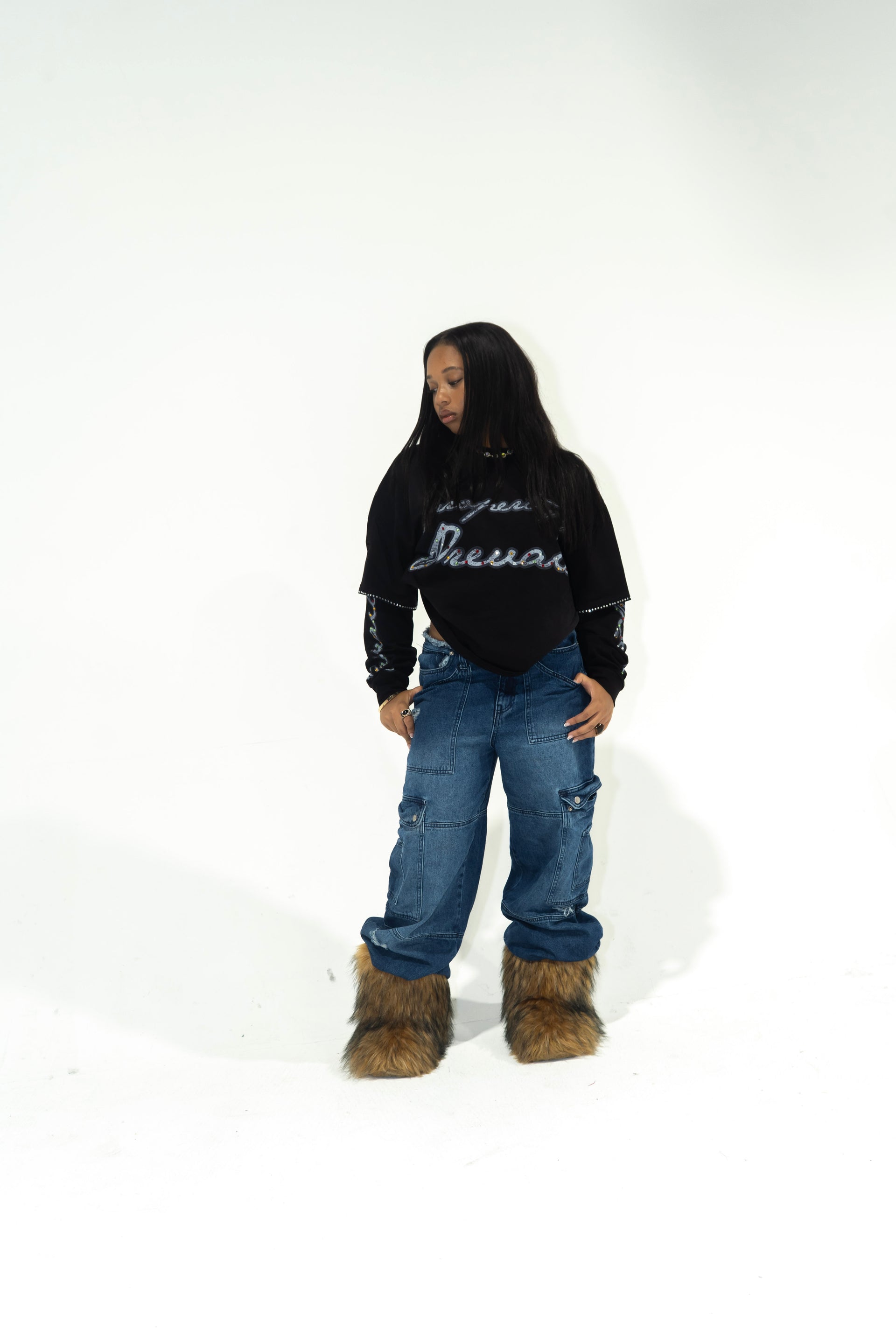 Ostentatious Rhinestone DBL Layer