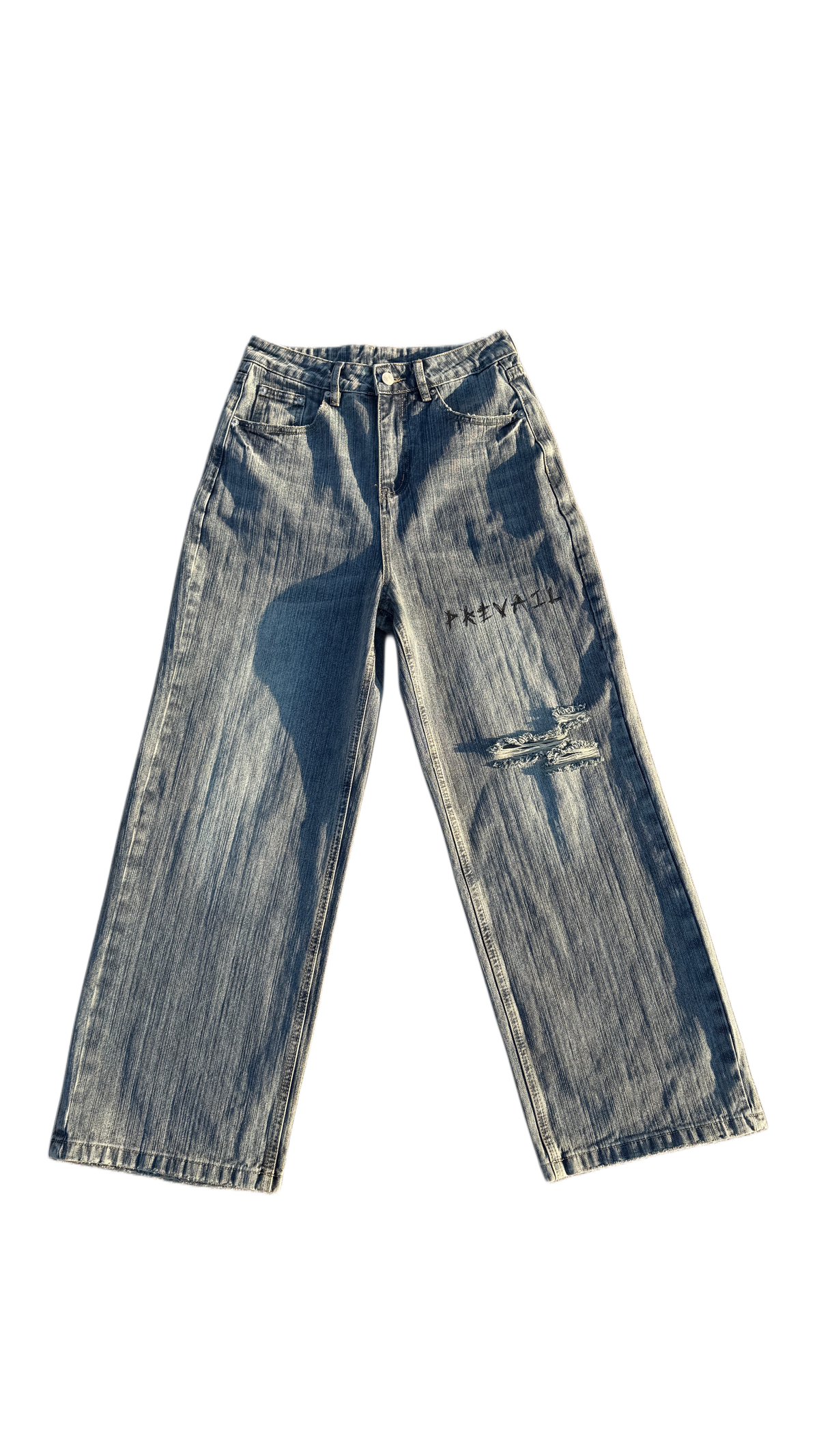 Scribbled Baggy Denim