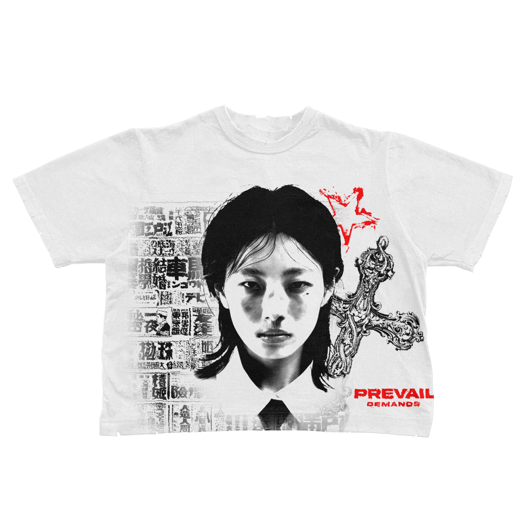 CROPPED LOST MINDSET TEE WHITE
